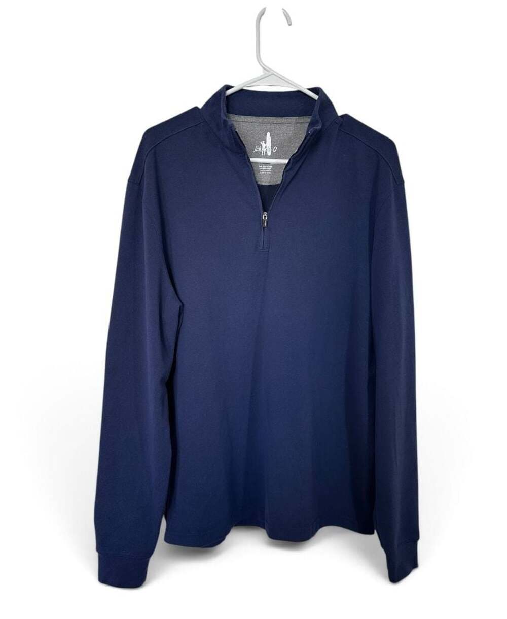 Johnnie-O Quarter Zip Pullover Men’s Medium Navy Stretch Performance Golf